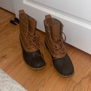 LL Bean Original Bean Boot Rain Rubber Leather Boots size 9 (EM)